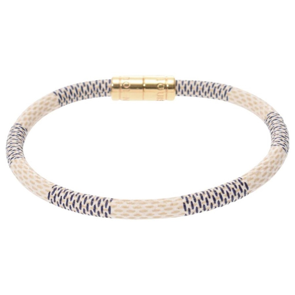 Loui Vuitton white leather bracelet